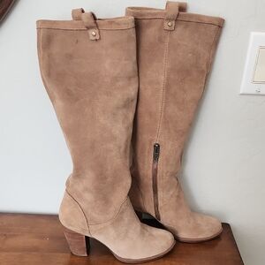 UGG Tan Suede Heeled Boots